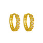 ins simple micro-inlaid zircon flower earrings fashion temperament niche design stitching love ear buckle earrings