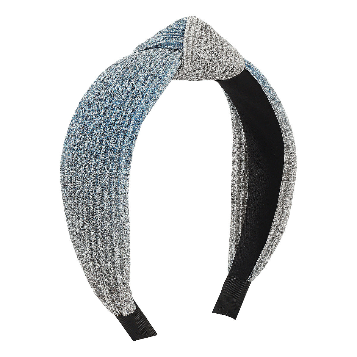 F5162 French light luxury creative tie-dye color contrast personality headband fabric knotted bright silk vertical pattern fashion headband female