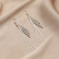 Tassel Zircon Geometric Earrings Personality Simple Temperament Style Drill Stud Earrings Women