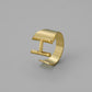 English 26-letter steel peptide ring niche design stainless steel gold-plated cold opening finger jewelry