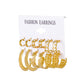 Fashionable Metal Hoop Earrings 6 Pairs Set Exaggerated Retro Geometric Earrings Versatile Earrings