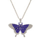 Ins full diamond Cuban butterfly necklace retro personality exaggerated butterfly pendant necklace fashion hip-hop accessories