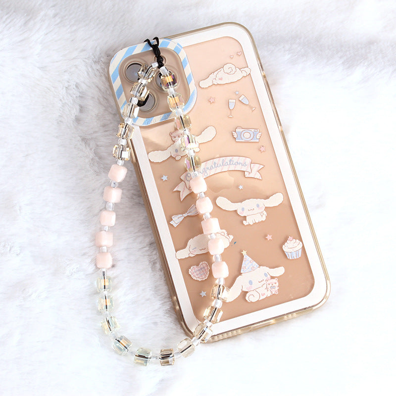 Year Fashion Simple Jewelry Ladies Handmade Geometric Crystal Phone Chain