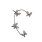 Mori Super Fairy Diamond Butterfly Ear Hanging Earbone Clip Fashion Temperament Niche Design No Pierced Ear Clip Versatile Earrings