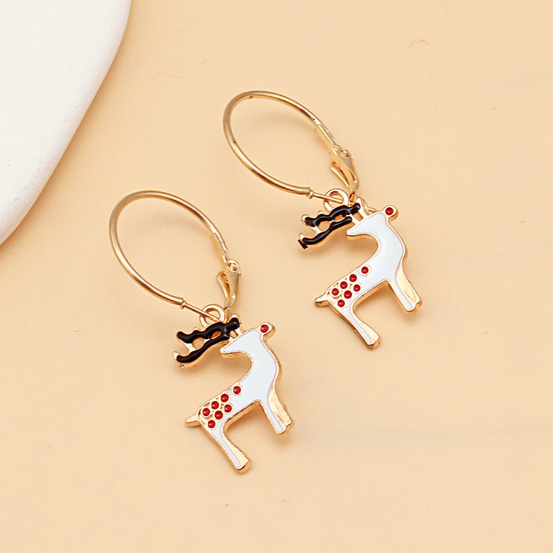 Christmas elk earrings Christmas tree snowman deer Christmas gift Christmas series earrings for women
