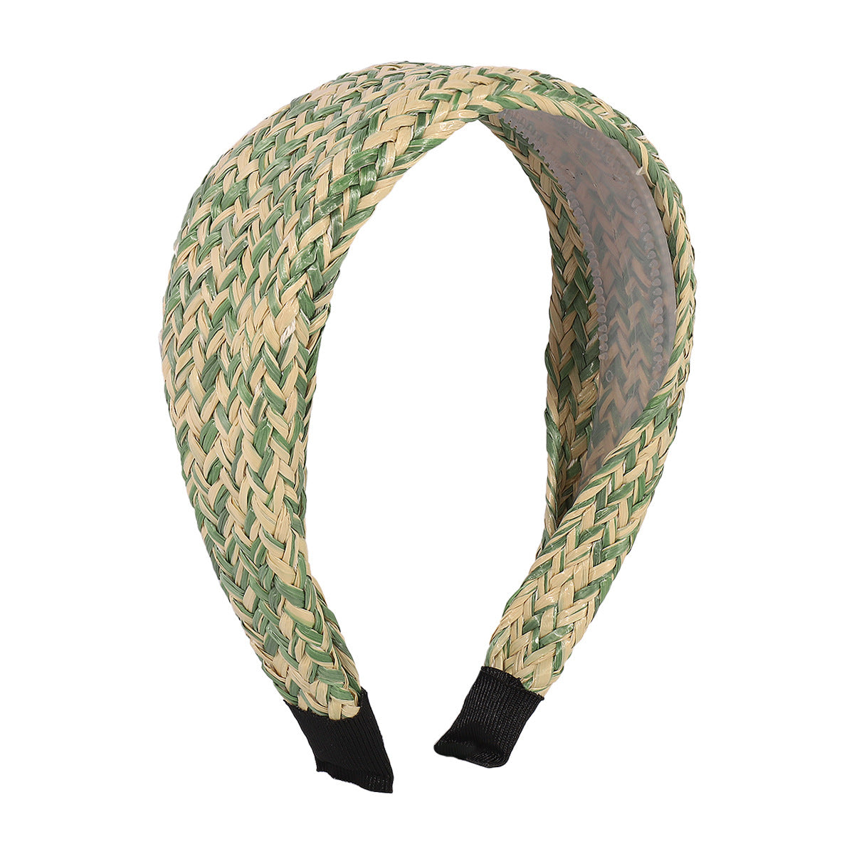 F499 pastoral raffia headband leisure vacation geometric fashion headband contrast color fresh hair accessories
