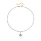 Jewelry Fashion Pearl Chain Drip Oil Snowflake Bell Christmas Tree Accessories Necklace Female Christmas Sweater Chain
