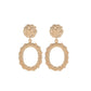 Personalized Geometric Frosted Stud Earrings Exaggerated Circle Embossed Ladies Earrings
