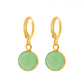 ins color transparent crystal earrings fashion light luxury French mini water drop earring temperament simple earrings