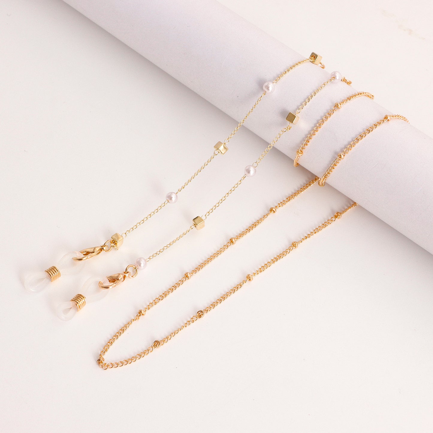 Accessories Mask Chain Glasses Chain Devil Eye Mask Chain Imitation Pearl Metal Glasses Chain