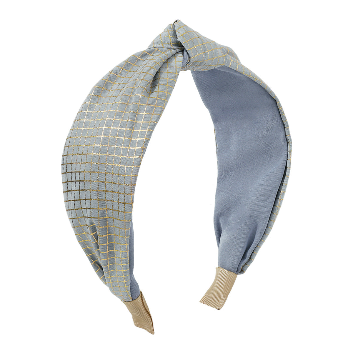 F4738 small fresh plaid solid color knotted fabric headband creative wide-brimmed fashion sweet age-reducing headband