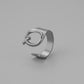 English 26-letter steel peptide ring niche design stainless steel gold-plated cold opening finger jewelry