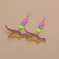 Fashion Toy Dinosaur Earrings Resin Candy Color Heart Shape Earrings Kids Jewelry Accessories