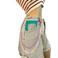 Ins street super hot candy color translucent magic color acrylic double-layer pants chain trendy ornaments
