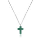 Jewelry simple small hole chain color cross pendant necklace female national trend necklace