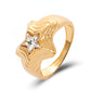 Ins fashion simple love flower ring personality cute metal geometric fun index finger ring