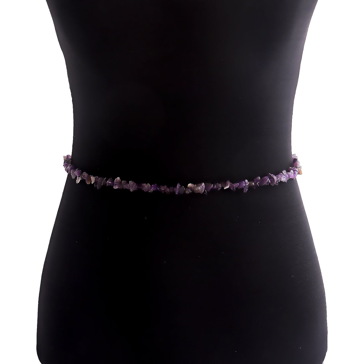 Explosive bohemia natural crystal gravel metal waist chain female decoration waistchain