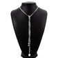 N1571 Gentle and fragrant personality necklace Cuban chain single-layer necklace elegant long pearl back decoration