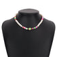 N9966 Bohemian Ethnic Necklace Imitation Pearl Soft Pottery Colorful Necklace Leisure Vacation Pendant