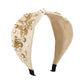 F4228 Baroque retro wide-brimmed headband female pearl rhinestone exaggerated palace party dinner headband