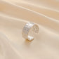Fashion Simple Versatile Stainless Steel Ring Irregular Open Ring Ladies Ring Jewelry