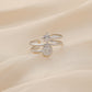 Fashion Simple Versatile Stainless Steel Ring Irregular Open Ring Ladies Ring Jewelry