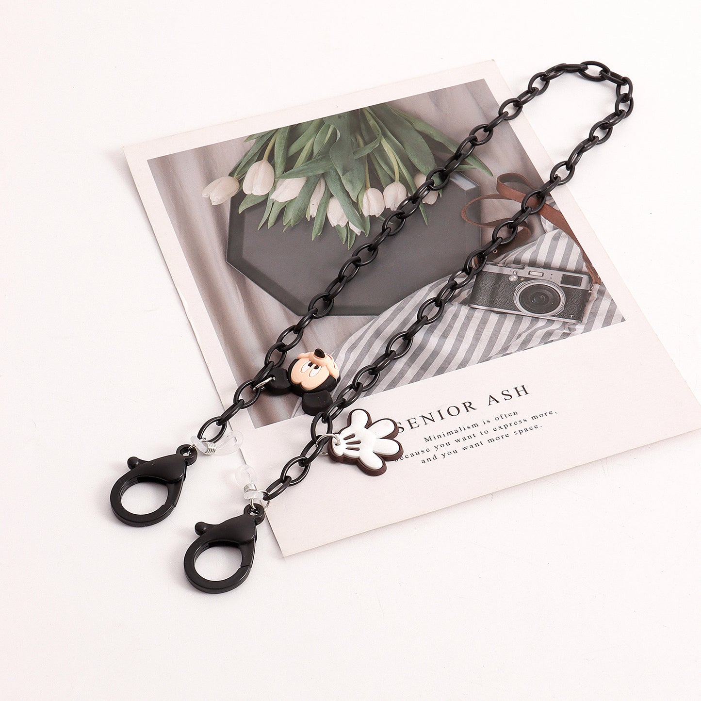 Explosive Acrylic Mouse Mask Chain Children's Cartoon Mickey Candy Color Glasses Chain Earphone Lanyard