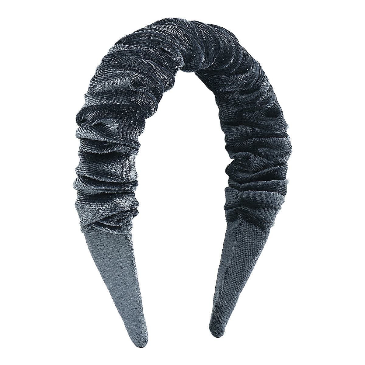 F4994 autumn and winter velvet folds simple headband French retro geometric net red high skull headband