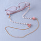 Jewelry glasses chain hanging neck mask anti-lost rope dual-use light skin creative double heart pearl chain