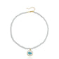 Jewelry Acrylic Pearl Beaded Necklace Devil's Eye Pendant Necklace Niche Short Style Jewelry