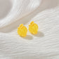 Small Fresh Peach Acrylic Earrings Cute Girly Stud Earrings Accessories