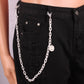 Simple pants chain resin color waist chain punk hip-hop rock all-match smiley face pants chain