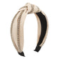 F5149 Creative Personality Rhinestone Knotted Headband Retro Elegant Temperament Pure Color Sweet Fashion Headband