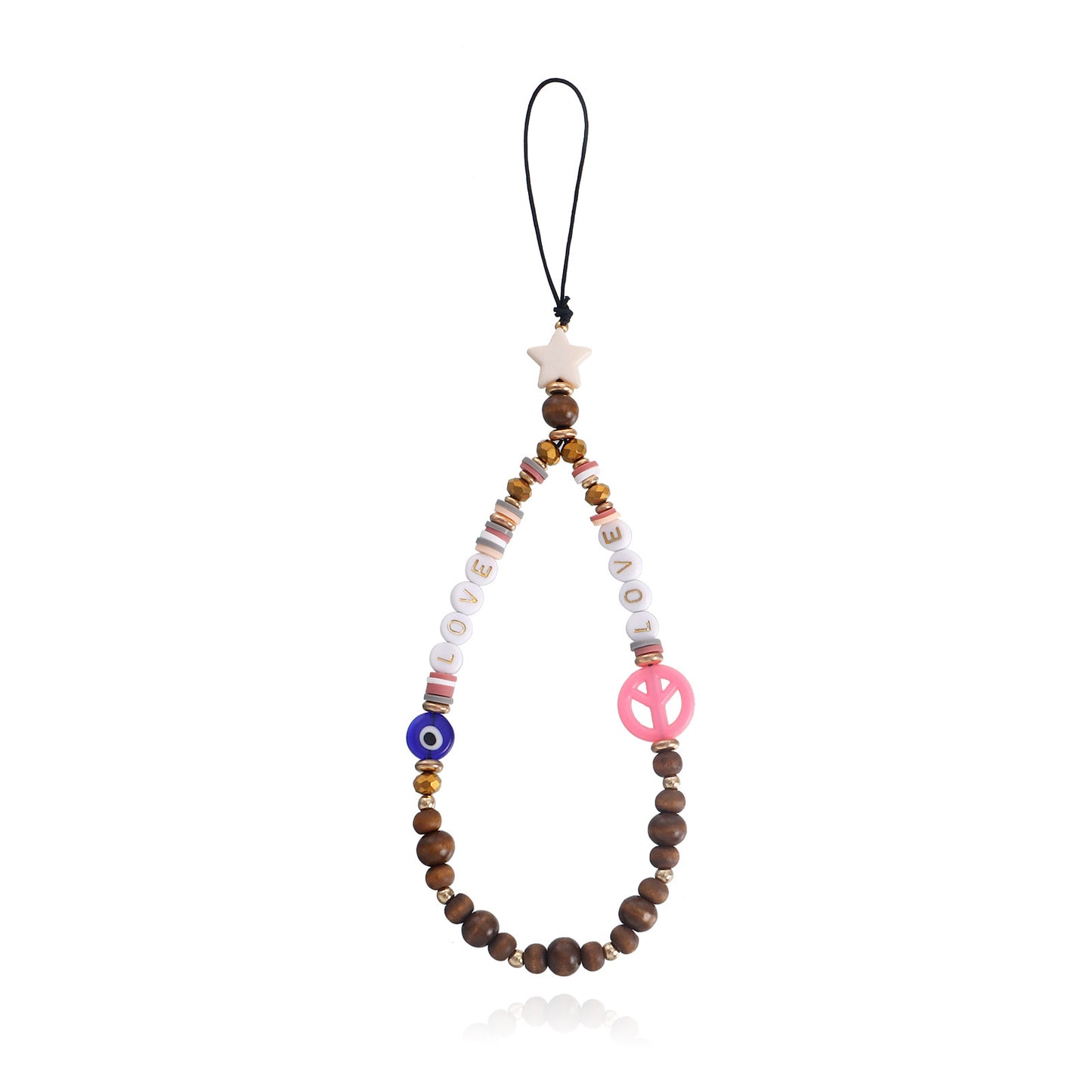 Jewelry cool LOVE letter devil's eye mobile phone chain female hand-woven mobile phone lanyard