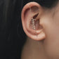 Piercing Ear Needles Temperament Inlaid Zircon Earrings Star Letters Surrounding Auricle Style Slash Earrings