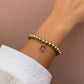 B1585 Hand Decoration Simple Beaded Elastic Geometric Bracelet Rhinestone Small Fresh Girly Bracelet