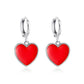 Retro Drip Oil Heart Earrings Female Fashion Simple Sweet Color Peach Heart Earrings Earrings Versatile Earrings