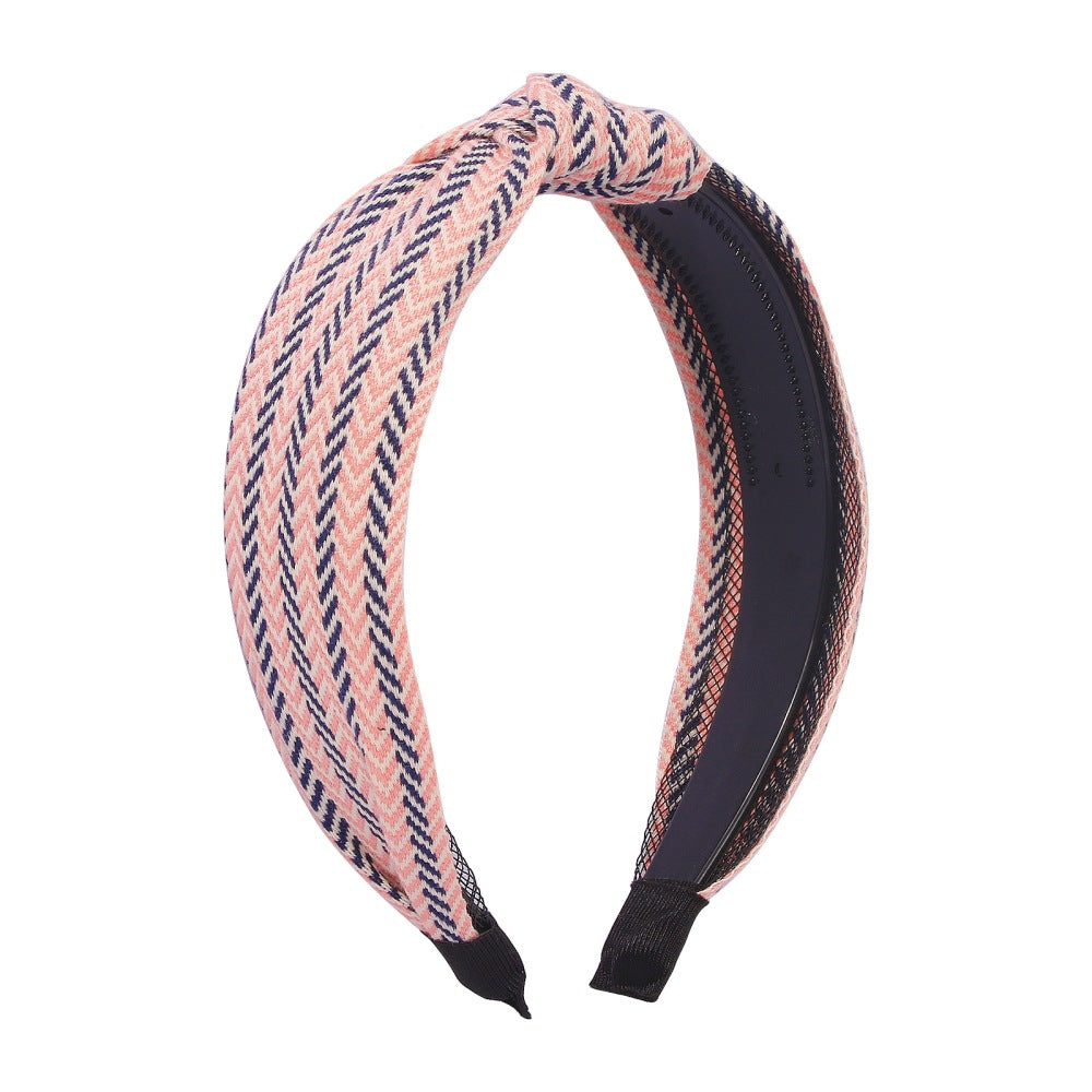 F383 Internet celebrity with the same headband cute girl Mori hair accessories fabric knotted fashion headband female