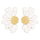 E8418 Stud Earrings Retro Alloy Flower Stud Earrings Feminine Pattern Flower Earrings