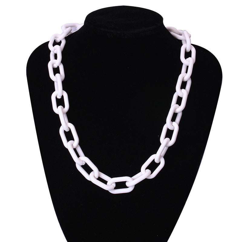 Jewelry Personality Street Shot Acrylic Necklace Fashion Creative Night Trend Women's Long Necklace