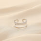 Fashion Simple Versatile Stainless Steel Ring Irregular Open Ring Ladies Ring Jewelry