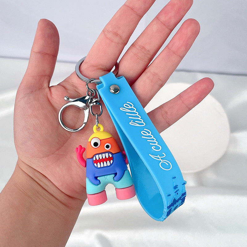 Toy Story cartoon key chain monster pendant car key pendant rainbow sun polymer clay bag chain