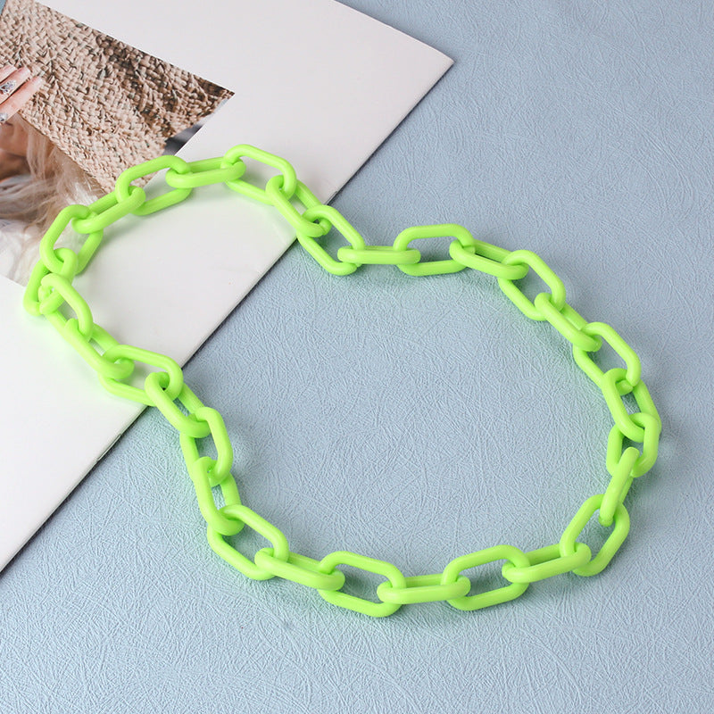 Jewelry Personality Street Shot Acrylic Necklace Fashion Creative Night Trend Women's Long Necklace