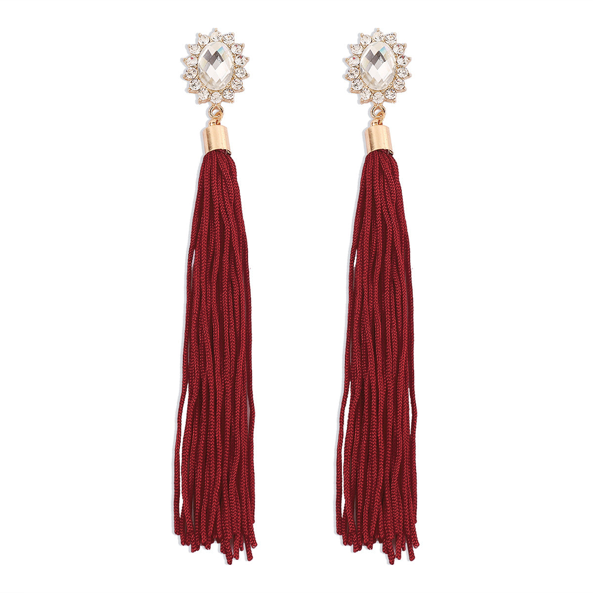 E1711 Ethnic Tassel Earrings Female Bohemian Leisure Vacation Earrings Exaggerated Retro Earrings