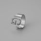 English 26-letter steel peptide ring niche design stainless steel gold-plated cold opening finger jewelry