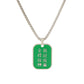 Fashion creative itinerary code square brand pendant necklace men and women with the same style personality green arrow can pass clavicle chain tide