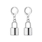 ins lock earrings female fashion punk simple metal lock earrings hip-hop earrings