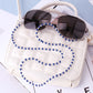 Popular Jewelry Black and White Pearl Non-slip Anti-lost Glasses Chain Mask Lanyard