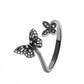 Ins Simple Butterfly Ring Female Personality Full Diamond Butterfly Geometric Metal Opening Index Finger Ring Jewelry