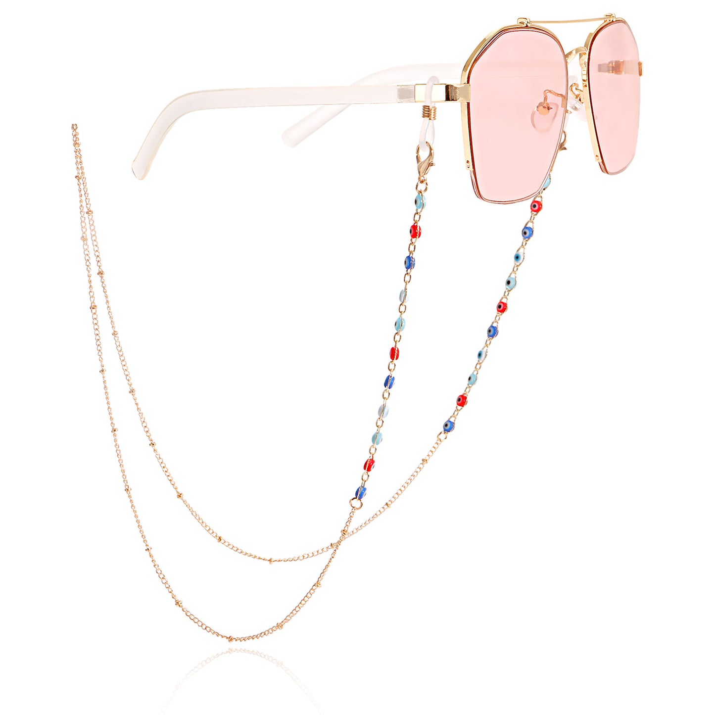 Jewelry Glasses Chain Mask Hanging Chain Fashion Crystal Devil Eyes Sunglasses Chain